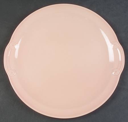 Luray Pastels Sharon Pink Handled Cake Plate