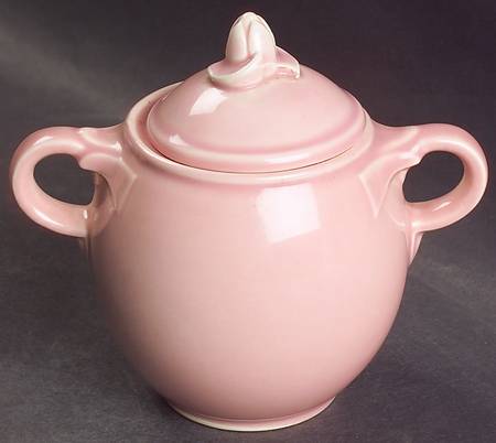 Luray Pastels Sharon Pink Mini Sugar Bowl & Lid