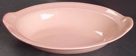 Luray Pastels Sharon Pink 10" Oval Baker/Vegetable Bowl