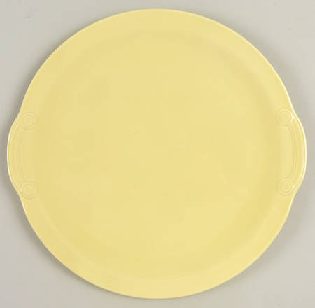 Luray Pastels Persian Cream Yellow Handled Cake Plate