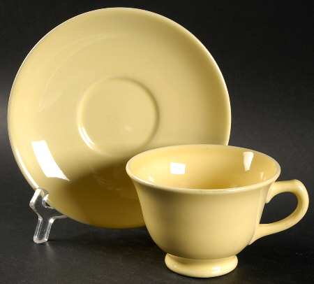 Luray Pastels Persian Cream Yellow Footed Cup & Saucer Set