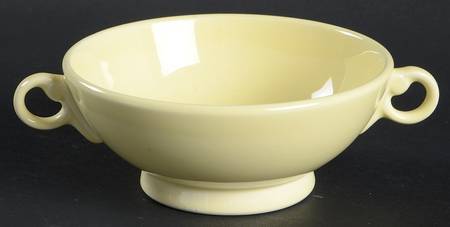 Luray Pastels Persian Cream Yellow Footed Cream Soup Bowl