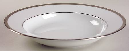 Platinum Band Rim Soup Bowl