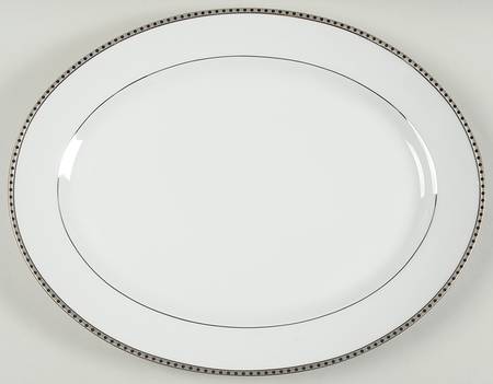 Platinum Band 15" Oval Serving Platter
