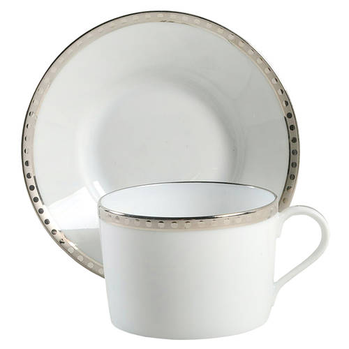 Platinum Band Flat Cup & Saucer Set