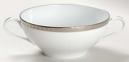 Platinum Band Flat Cream Soup Bowl