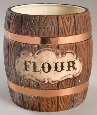 Barrel Flour Canister No Lid