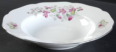 Violet Fantasy Rim Soup Bowl