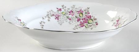 Violet Fantasy 11" Oval Vegetable Bowl