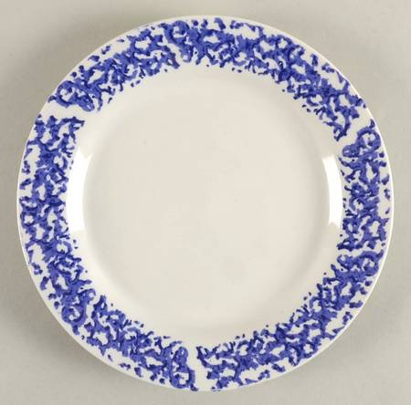 Sponge Blue Salad Plate