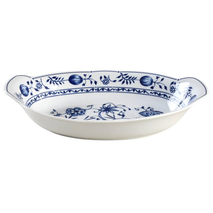 Zwiebelmuster 11" Oval Vegetable Bowl by Triptis