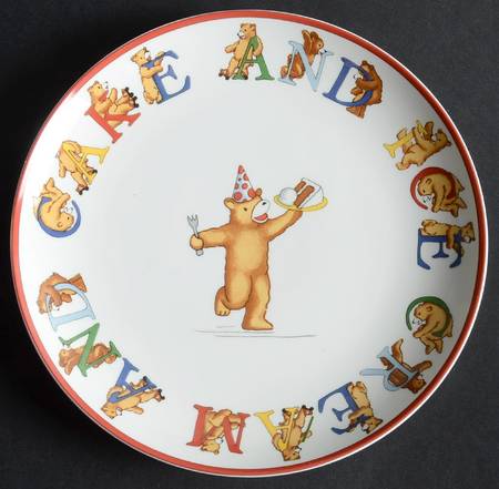 Alphabet Bears Dessert/Pie Plate