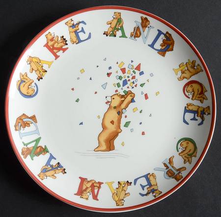 Alphabet Bears Dessert/Pie Plate