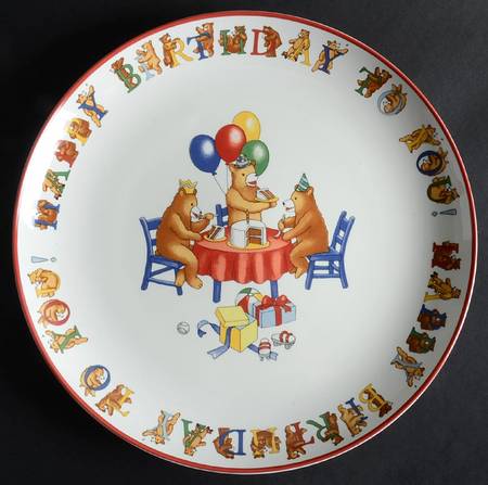 Alphabet Bears Cake Plate