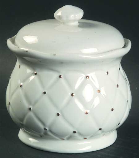 Golden Quilt Sugar Bowl & Lid