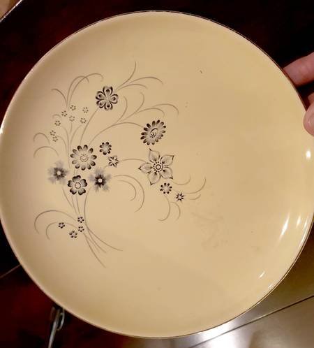 Silver Mist Yellow Salad Plate