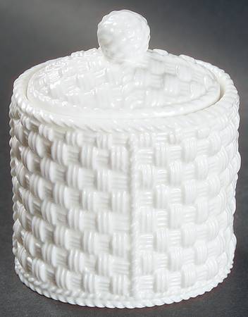 Tiffany Weave Strawberry Basket-Sugar & Lid