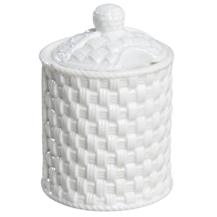 Tiffany Weave Mustard Jar & Lid