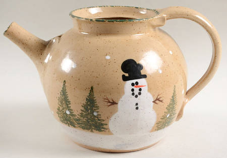Traditional Snowman (Made in Mold) Teapot No Lid