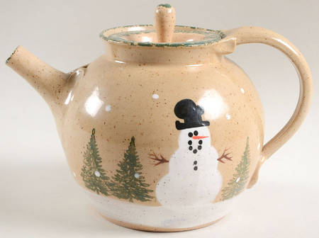 Traditional Snowman (Made in Mold) Teapot & Lid