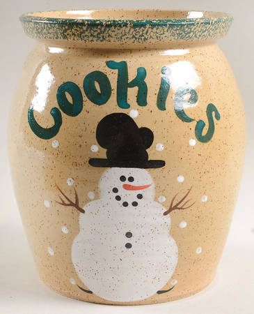 Traditional Snowman (Made in Mold) Cookie Jar No Lid