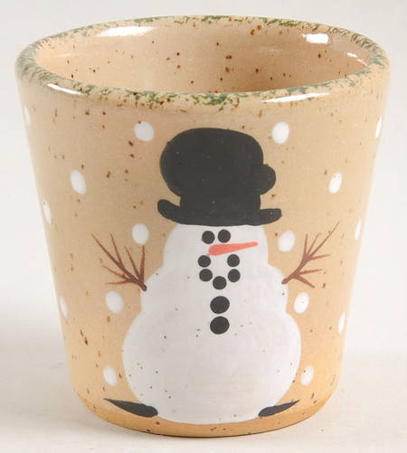 Traditional Snowman (Made in Mold) Votive Candleholder