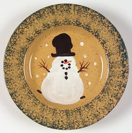 Traditional Snowman (Made in Mold) Salad Plate