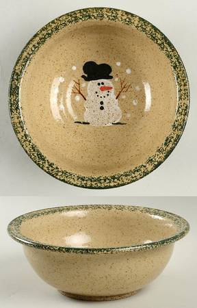 Traditional Snowman (Made in Mold) Coupe Cereal Bowl