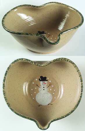 Traditional Snowman (Made in Mold) Batter Bowl
