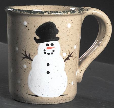 Traditional Snowman (Made in Mold) Pressed Mug