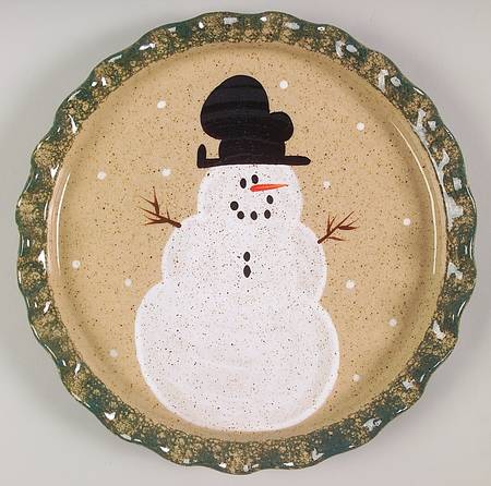 Traditional Snowman (Made in Mold) Chip/Dip Plate