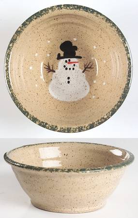 Traditional Snowman (Made in Mold) Coupe Cereal Bowl