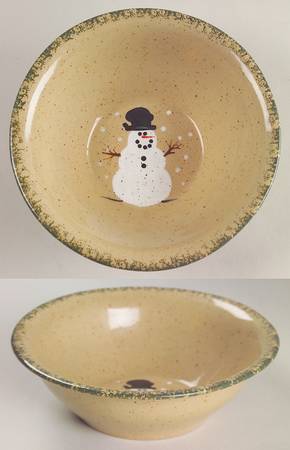 Traditional Snowman (Made in Mold) Coupe Cereal Bowl