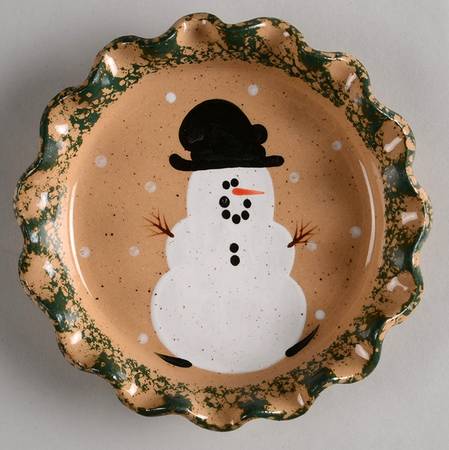 Traditional Snowman (Made in Mold) Large Candy Dish