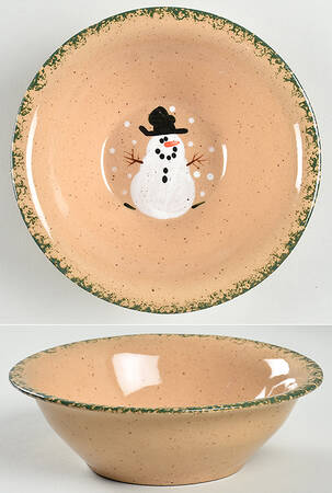 Snowman & Pines (Made in Mold) Coupe Cereal Bowl