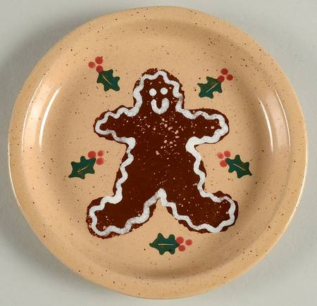 Jolly Gingerbread (Made in Mold) Round Dish