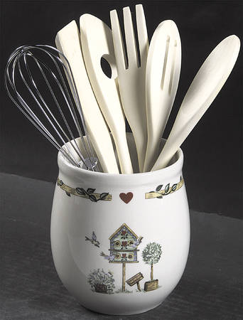 Birdhouse Utensil Set (Holder & Utensils)