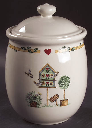 Birdhouse Medium Canister & Lid