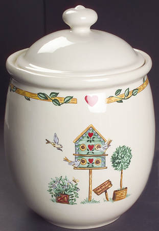 Birdhouse Large Canister & Lid