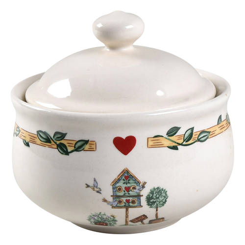 Birdhouse Sugar Bowl & Lid
