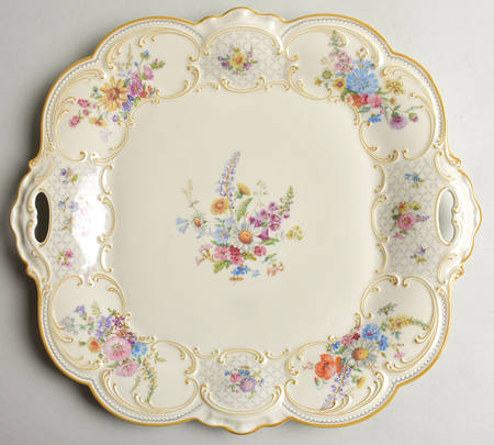 TIR225 Square Handled Cake Plate by Tirschenreuth