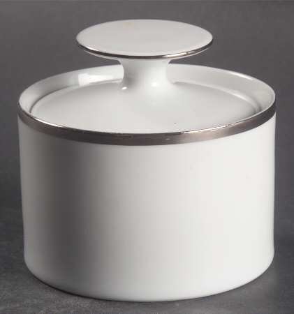 Platinum Band Sugar Bowl & Lid by Thomas