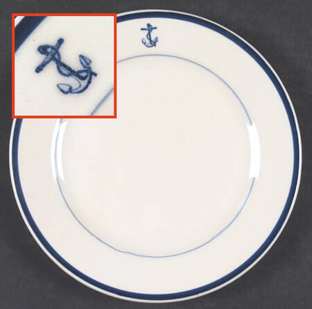 U S Navy Mess China Wardroom Officer Salad Plate
