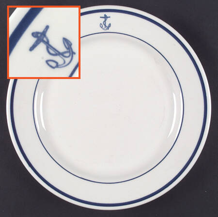 U S Navy Mess China Wardroom Officer by Tepco