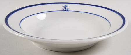 U S Navy Mess China Wardroom Officer Rim Soup Bowl by Tepco