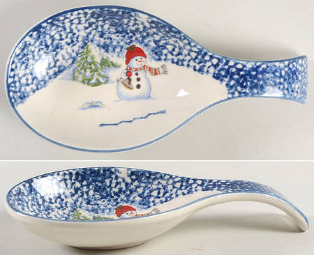 Snowman Spoon Rest/Holder (Holds 1 Spoon)