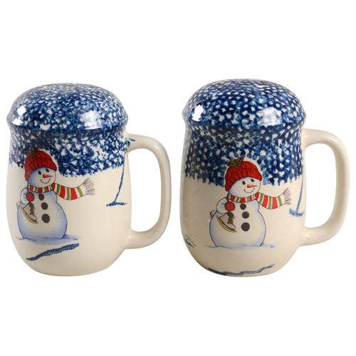 Snowman Handled Salt & Pepper Set