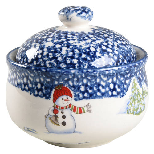 Snowman Sugar Bowl & Lid