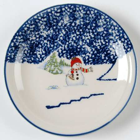 Snowman Bread & Butter Plate