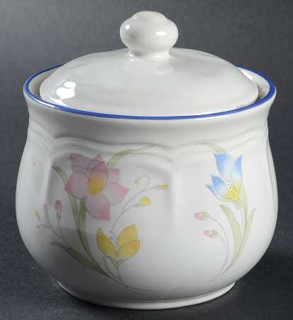 French Garden Sugar Bowl & Lid
